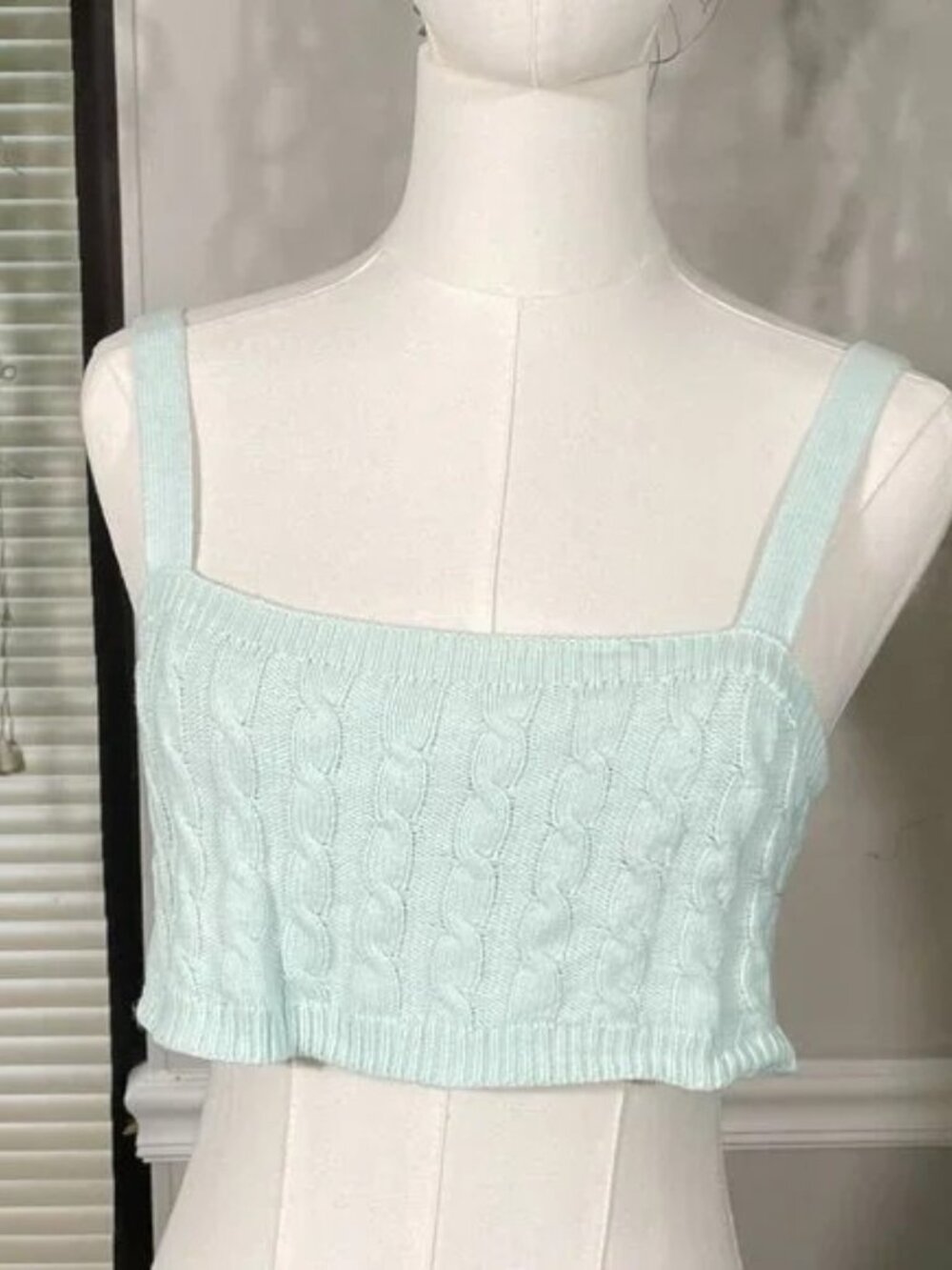 525 | Cable Tiny Tank in Mint
